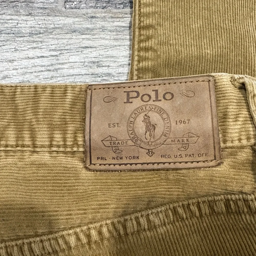 Polo Ralph Lauren Varick Slim Straight Corduroy Pants Brown Men's Size 32X30